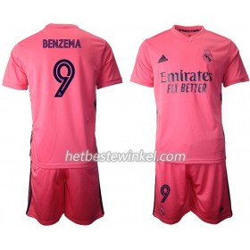 Real Madrid Karim Benzema 9 Voetbaltenues Kind Uit 2020/21 - SS (+ Korte broeken)